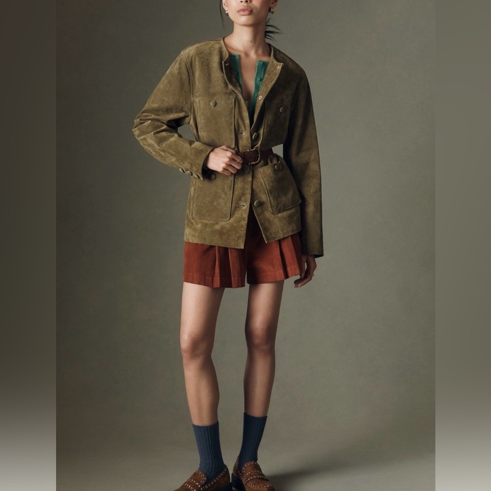 ANTHROPOLOGIE Pilcro Corduroy Pleated Skirty Shorts